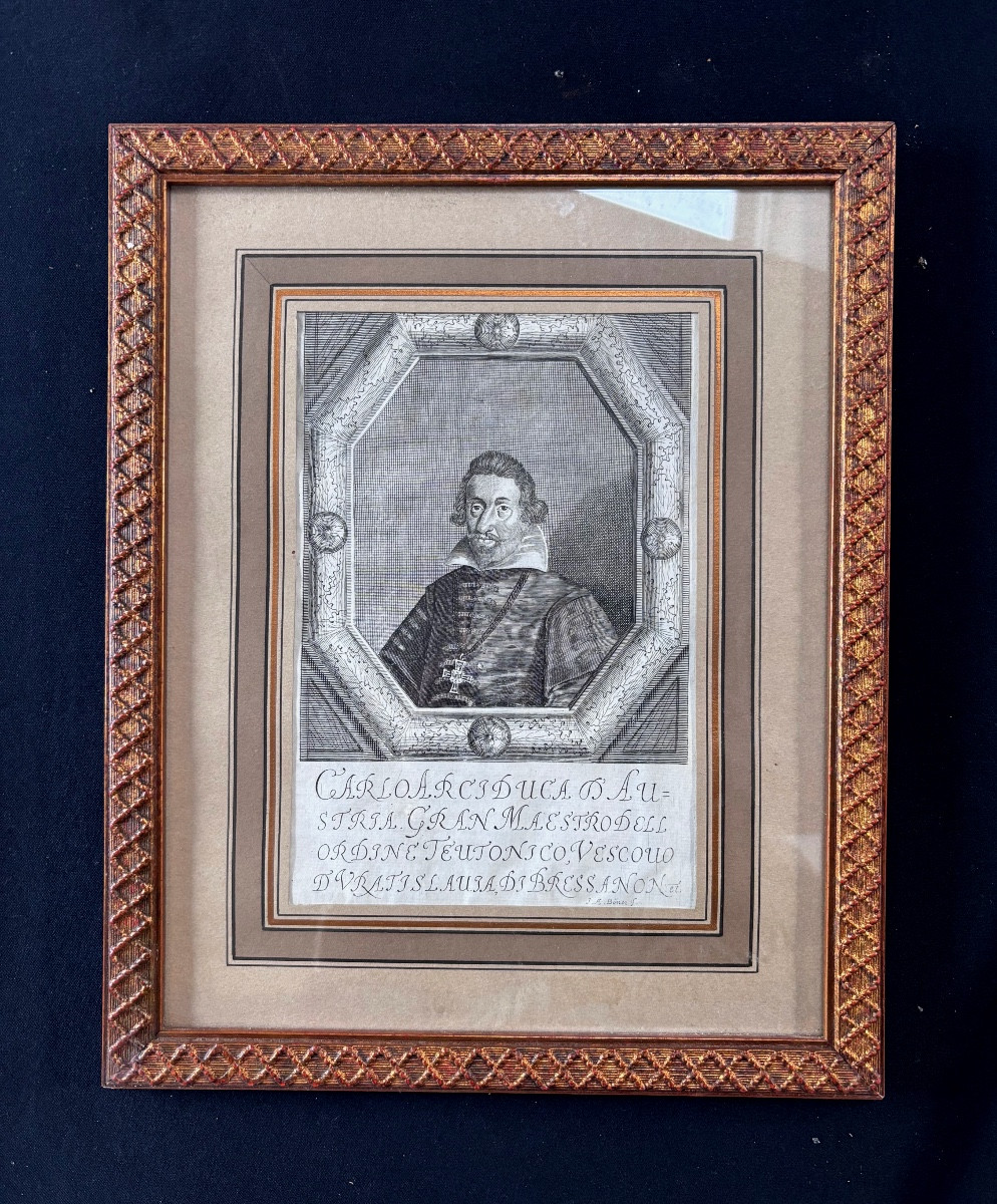 Gravure Portrait de Karel Van Oosterijk de Breslav par Alexandre Böner