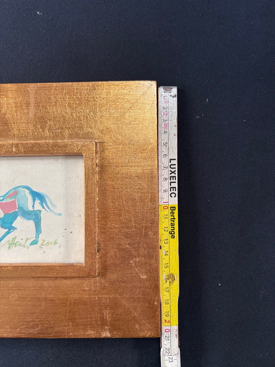 Watercolor Depicting A Horse By Michel Heintz-photo-3