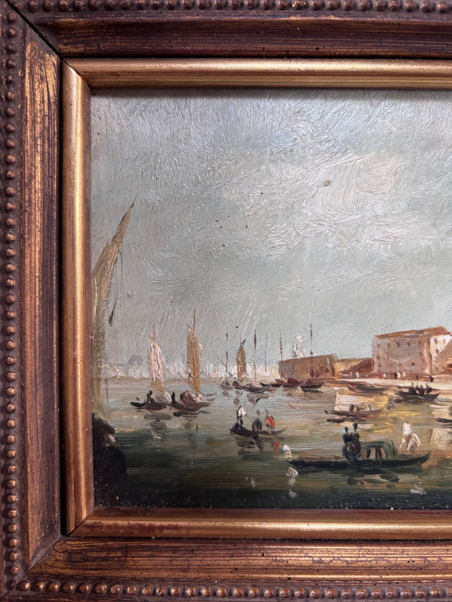 Painting Oil On Canvas - Basilica Santa Maria Della Salute -photo-4