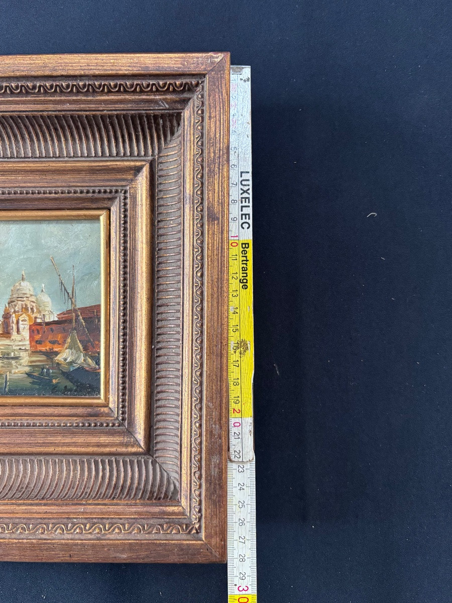 Painting Oil On Canvas - Basilica Santa Maria Della Salute -photo-3