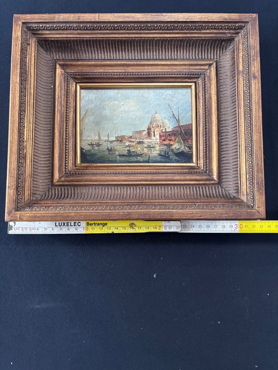 Painting Oil On Canvas - Basilica Santa Maria Della Salute -photo-4