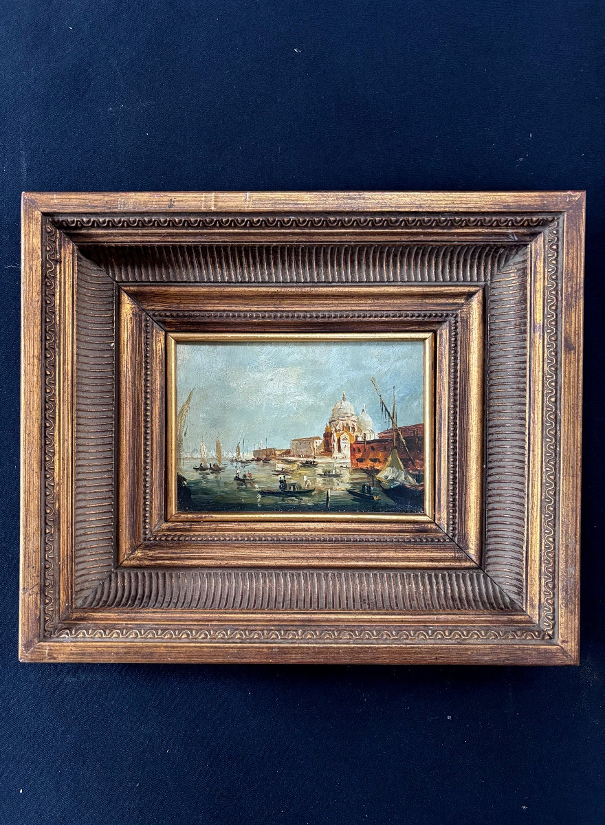 Painting Oil On Canvas - Basilica Santa Maria Della Salute 