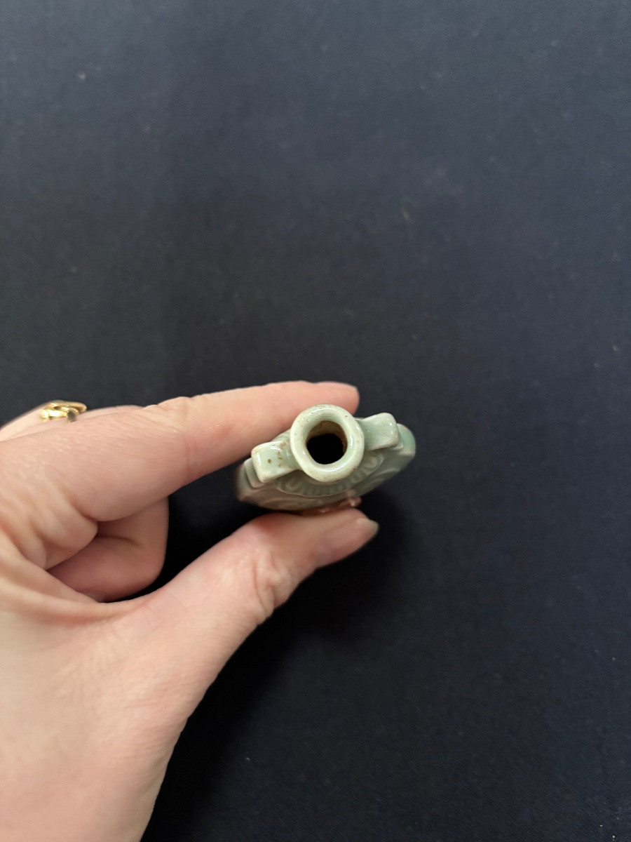 Celadon Porcelain Perfume Bottle, 18th Century, China-photo-5