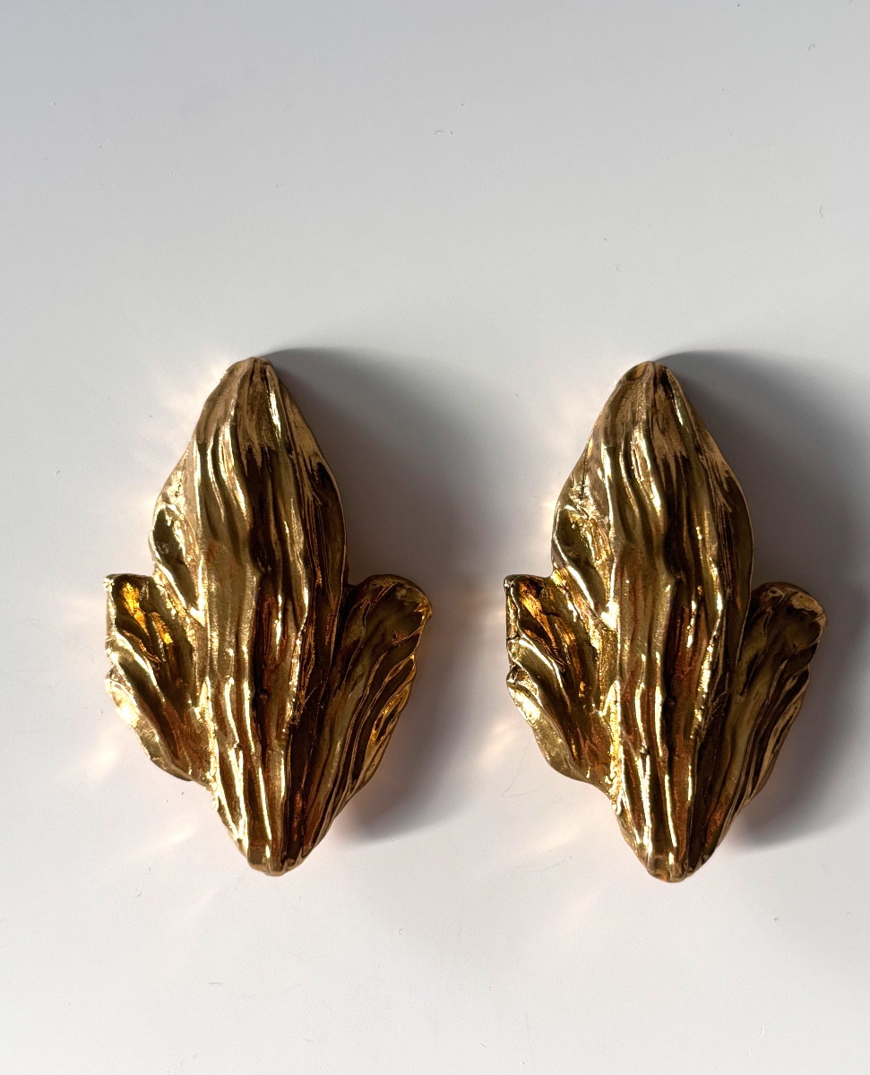 Vintage Yves Saint Laurent Boucles d’oreilles clip or