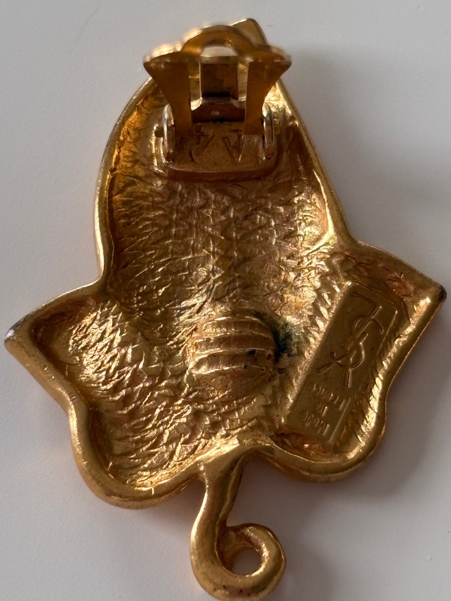 Vintage Yves Saint Laurent Clip-on Earrings -photo-2