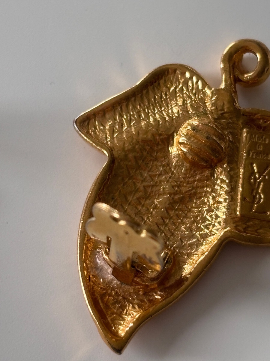Vintage Yves Saint Laurent Clip-on Earrings -photo-3