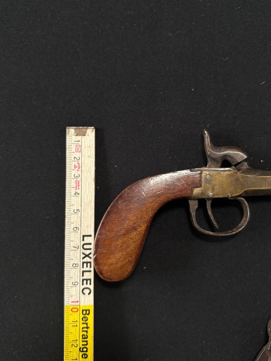 Percussion Travel Pistol, Octagonal Barrel, Teardrop Stock-photo-3
