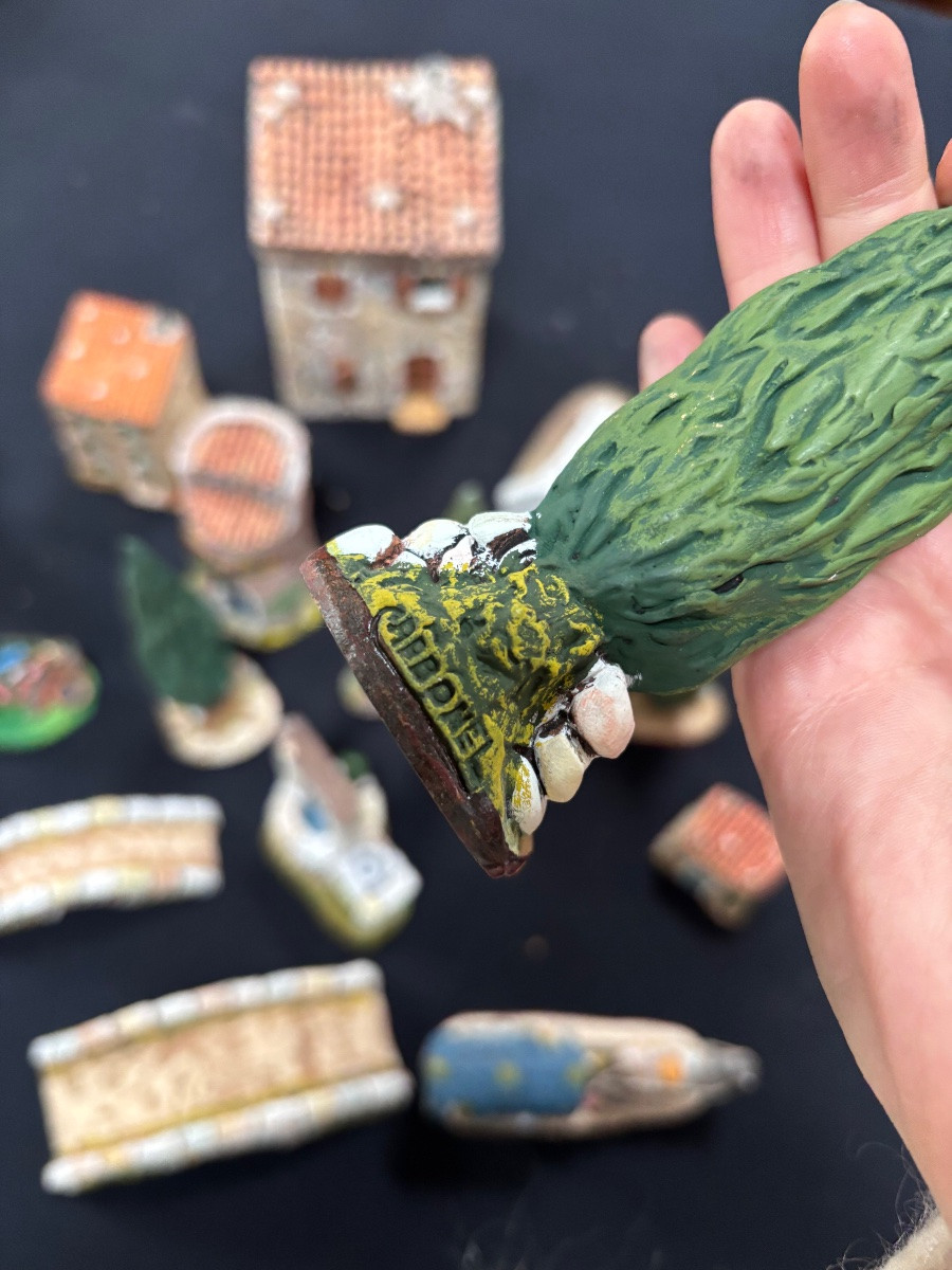 Lot de Santons Marcel Carbonel Maisons et Arbres-photo-4