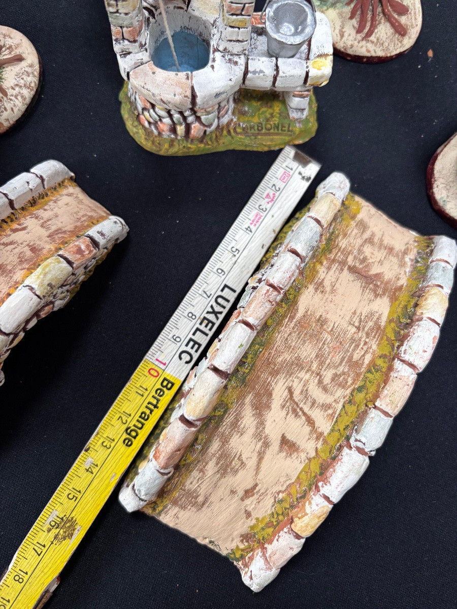 Lot de Santons Marcel Carbonel Maisons et Arbres-photo-8