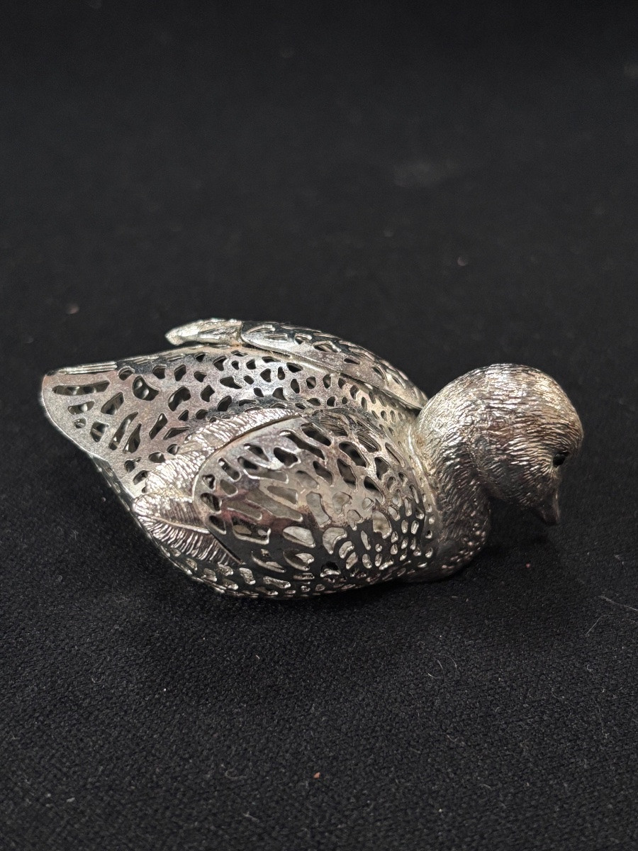Christofle petit canard en métal argenté -photo-4