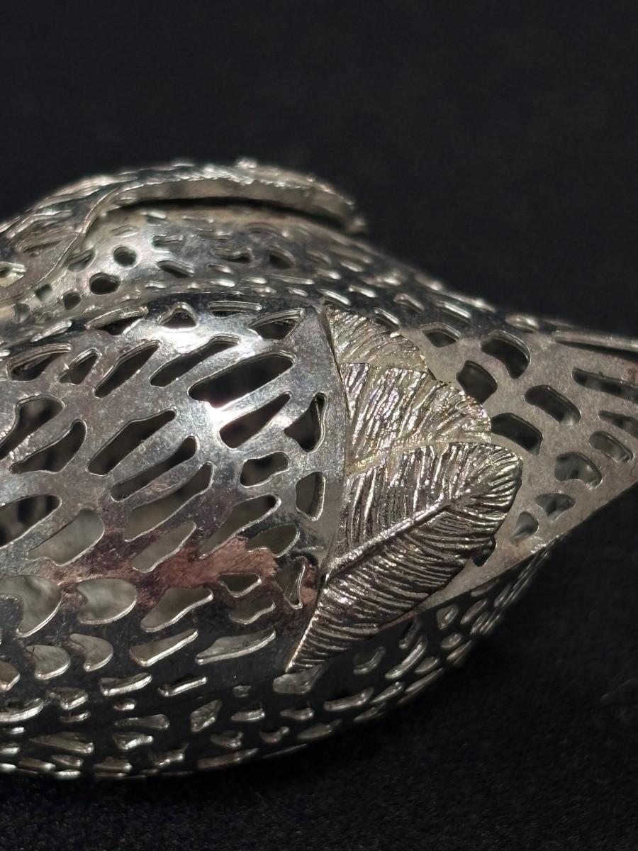 Christofle petit canard en métal argenté -photo-2