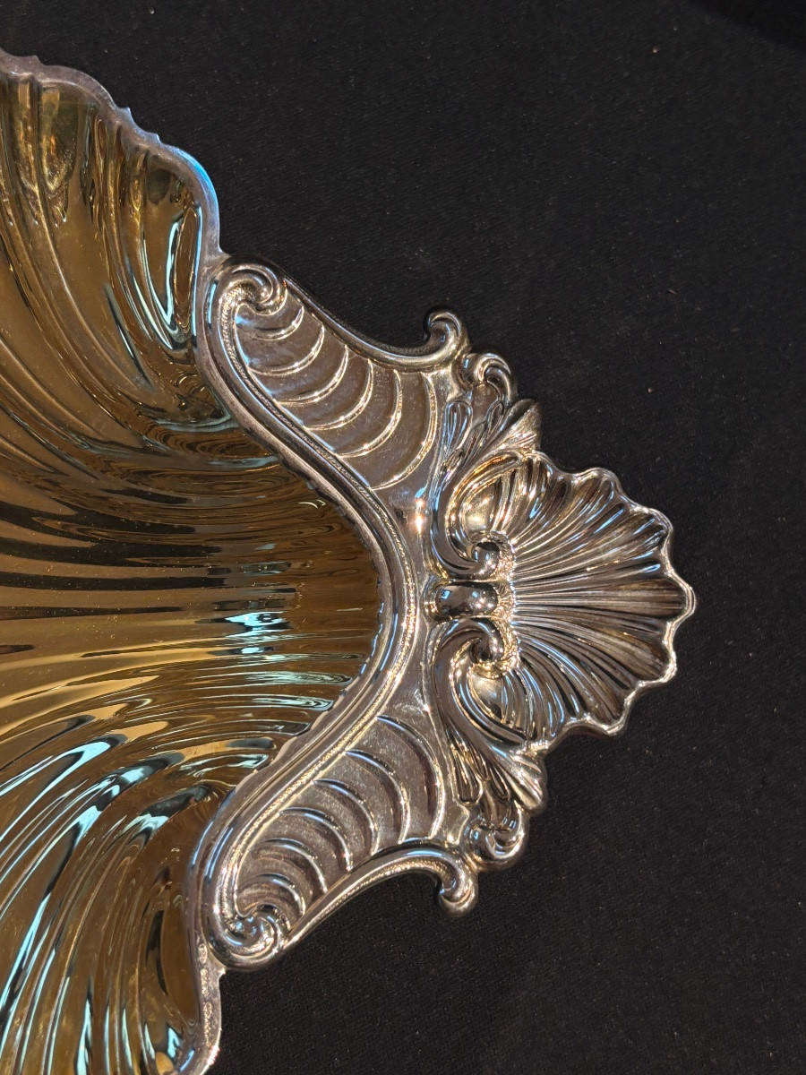 Coquille en argent 800/1000 partiellement dorée -photo-2