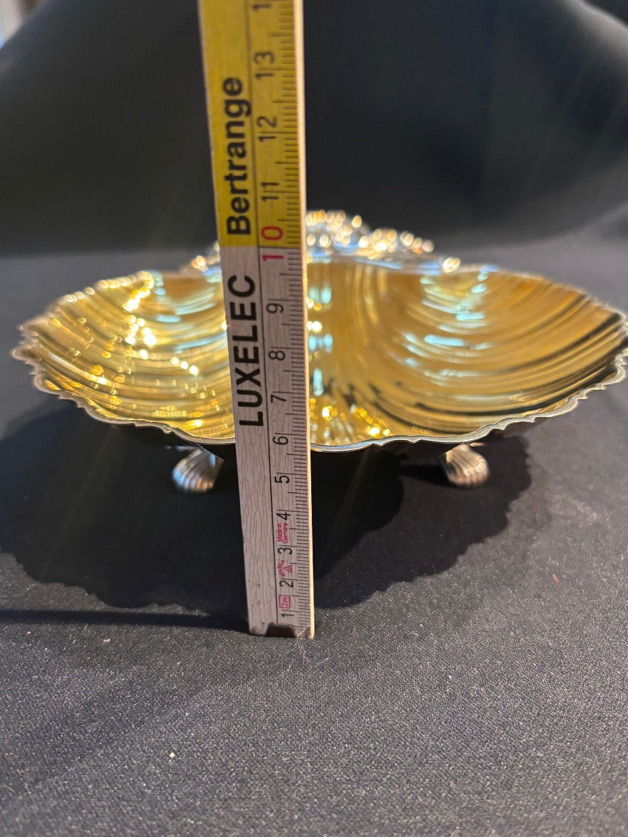 Coquille en argent 800/1000 partiellement dorée -photo-8