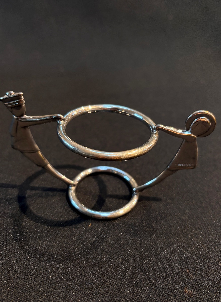 Paire de coquetiers Christofle modèle “Leo/Lea” neuf-photo-2