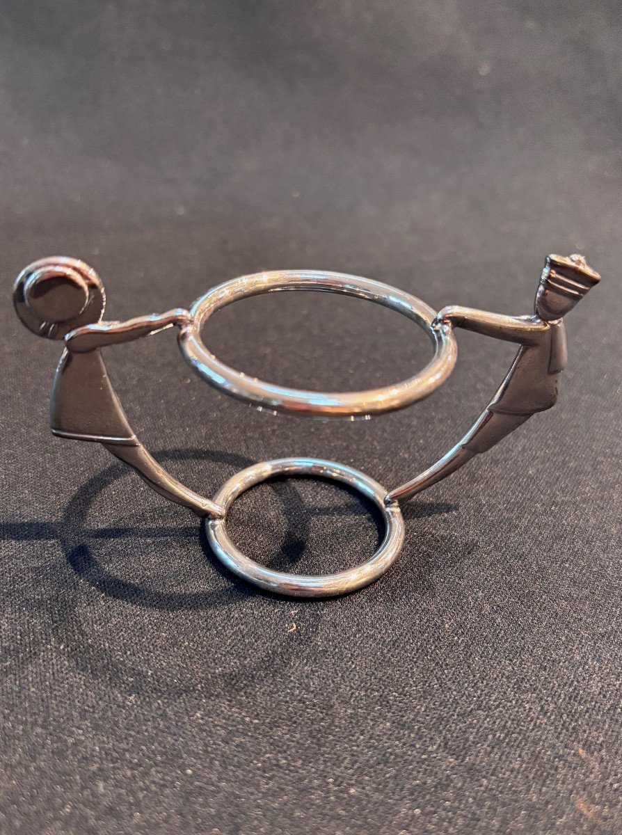 Paire de coquetiers Christofle modèle “Leo/Lea” neuf-photo-2