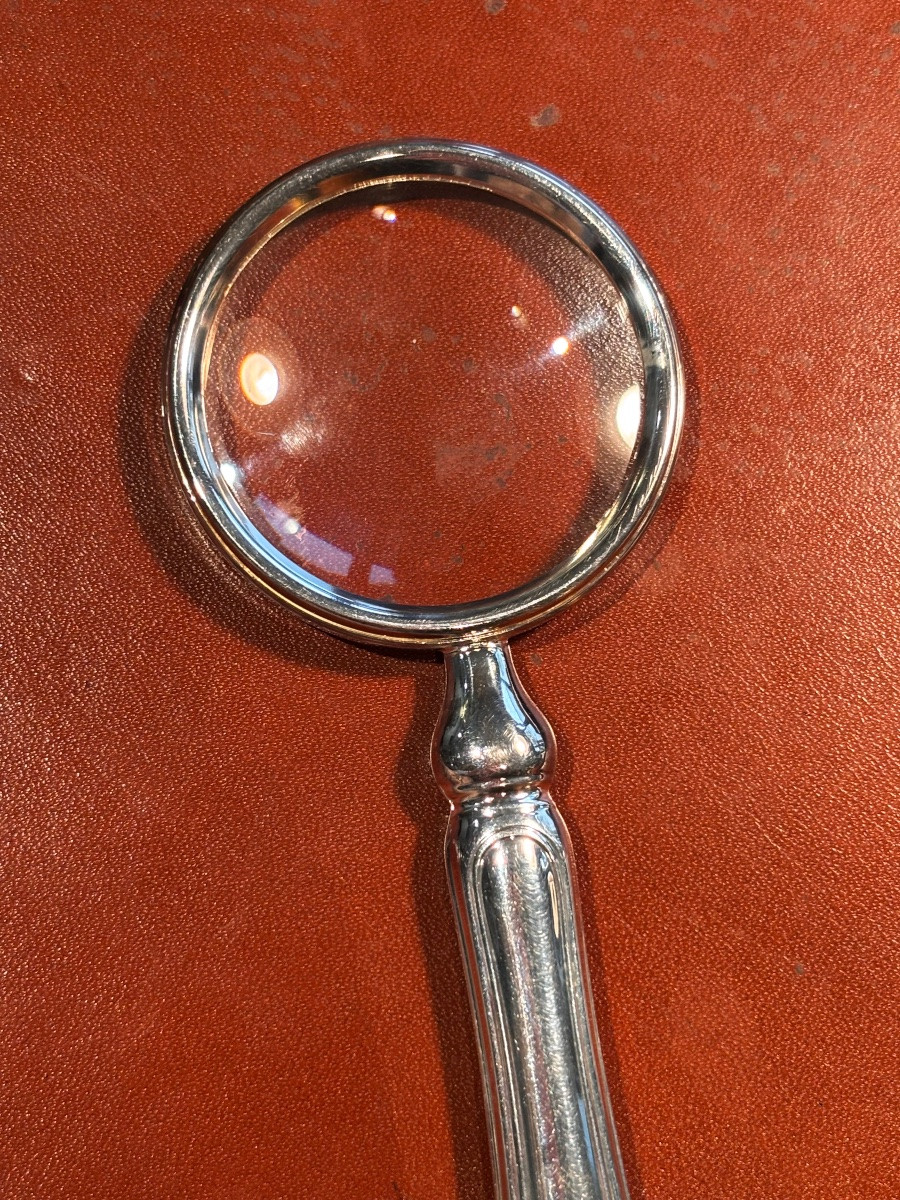 Loupe ORLI en métal argenté -photo-2
