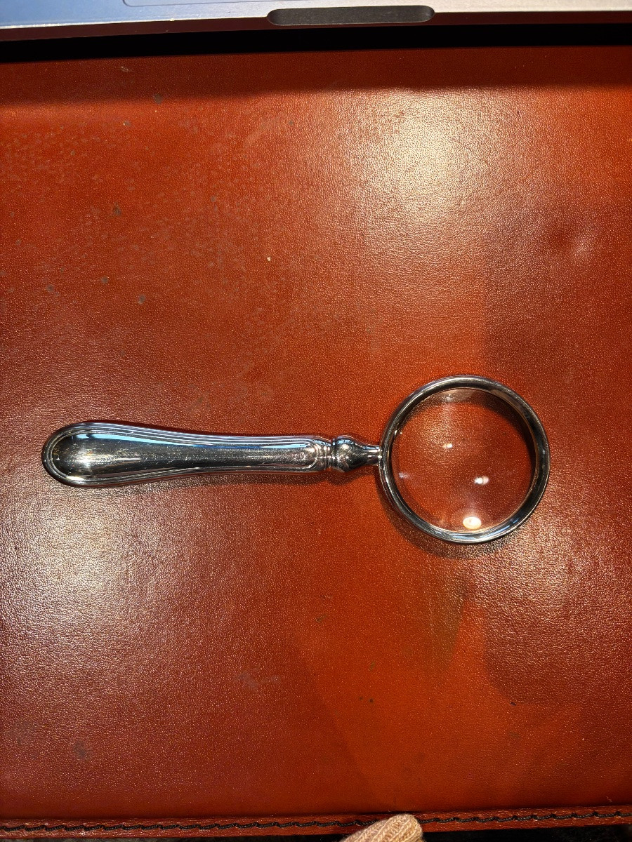 Loupe ORLI en métal argenté -photo-4