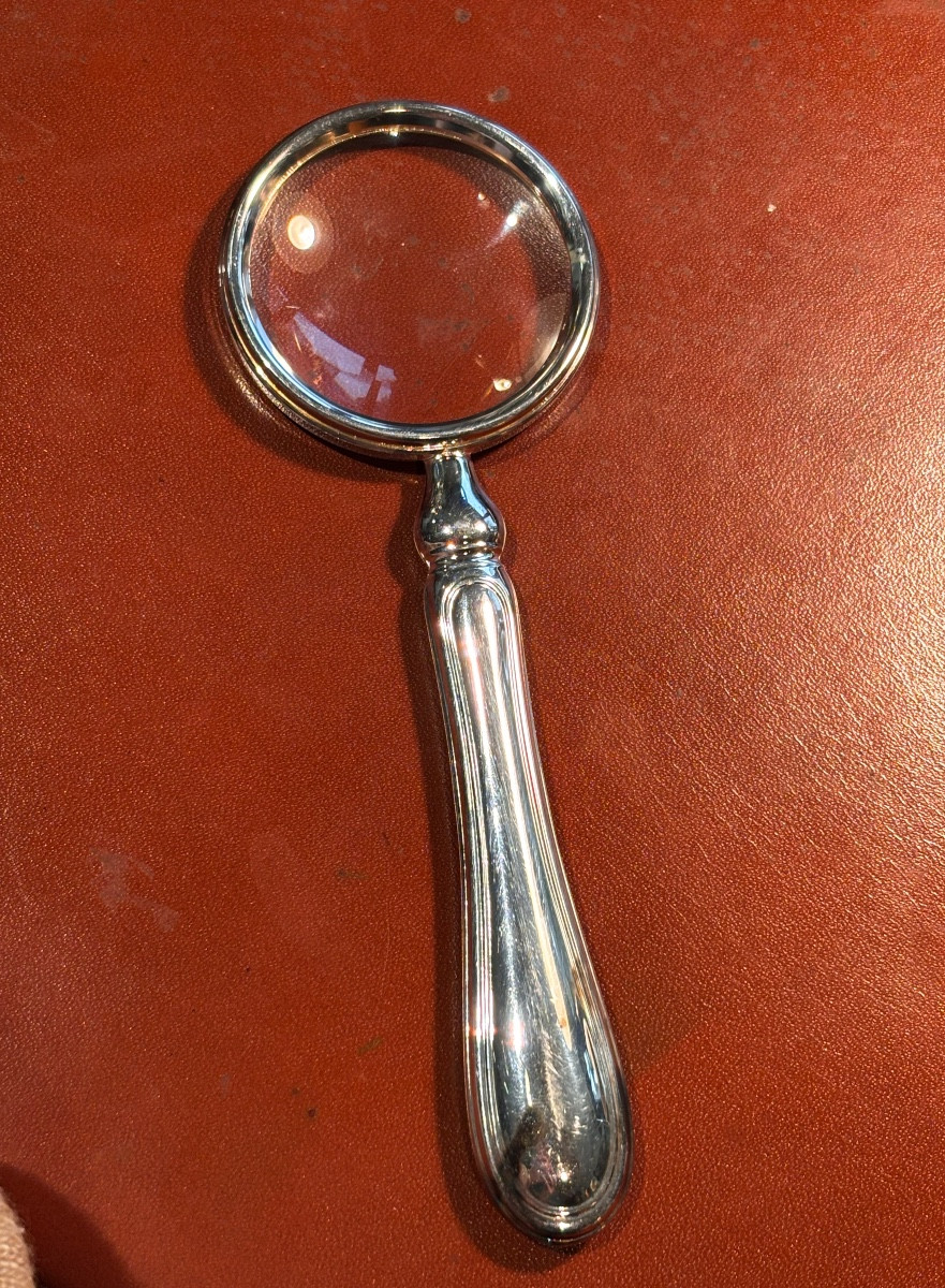 Loupe ORLI en métal argenté 