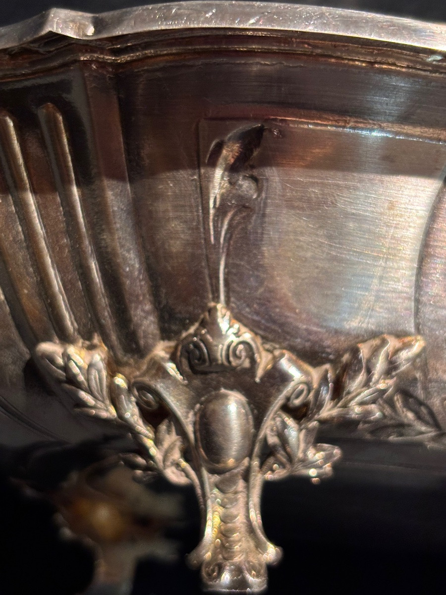 Silver-plated Metal Bread Bowl -photo-3