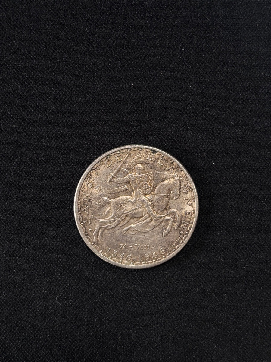 100fr Silver Coin Prince Jean Luxembourg -photo-1