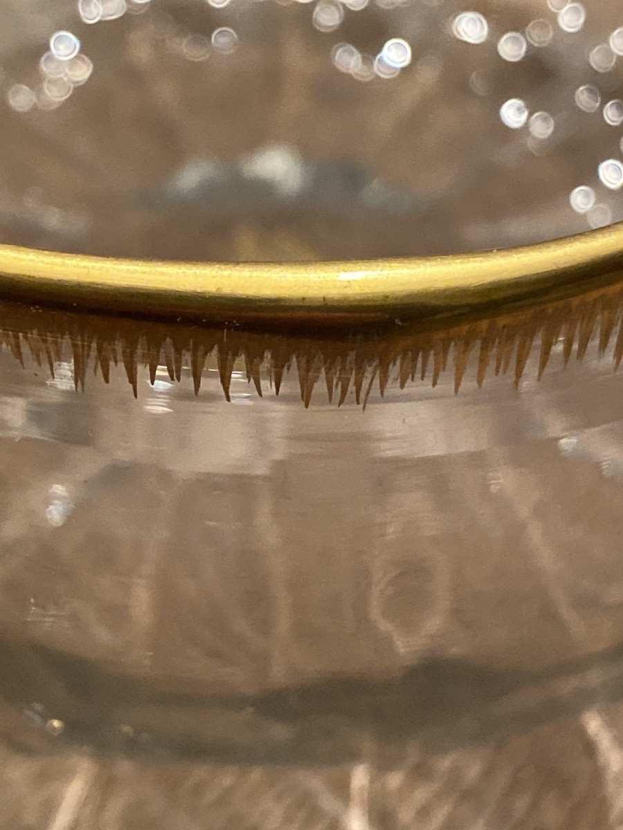 Coupe en cristal doré Daum Nancy France-photo-3