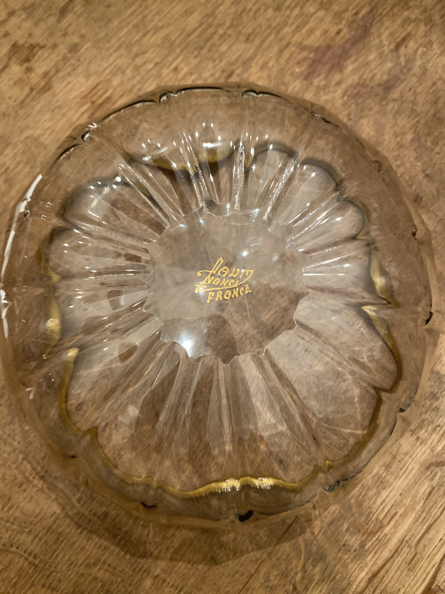 Coupe en cristal doré Daum Nancy France-photo-1