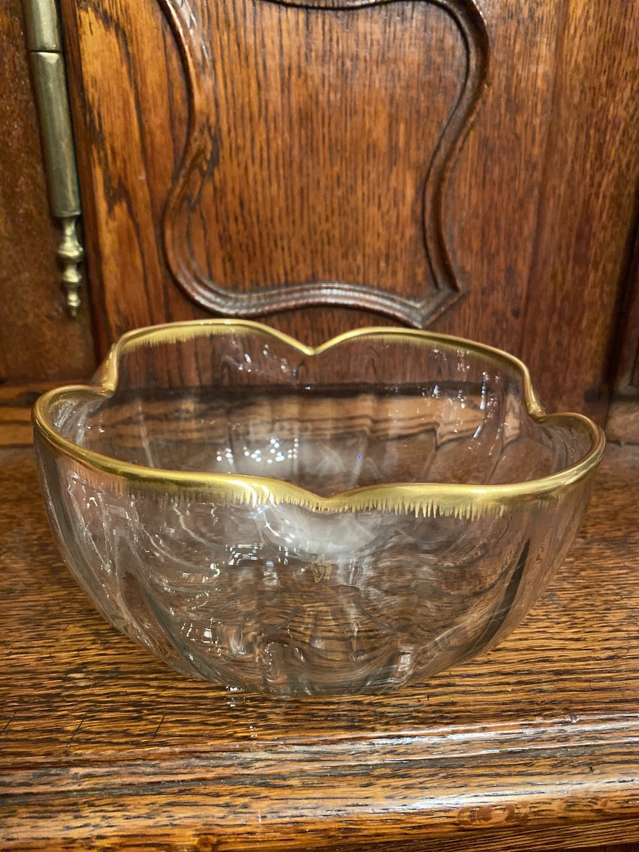 Coupe en cristal doré Daum Nancy France