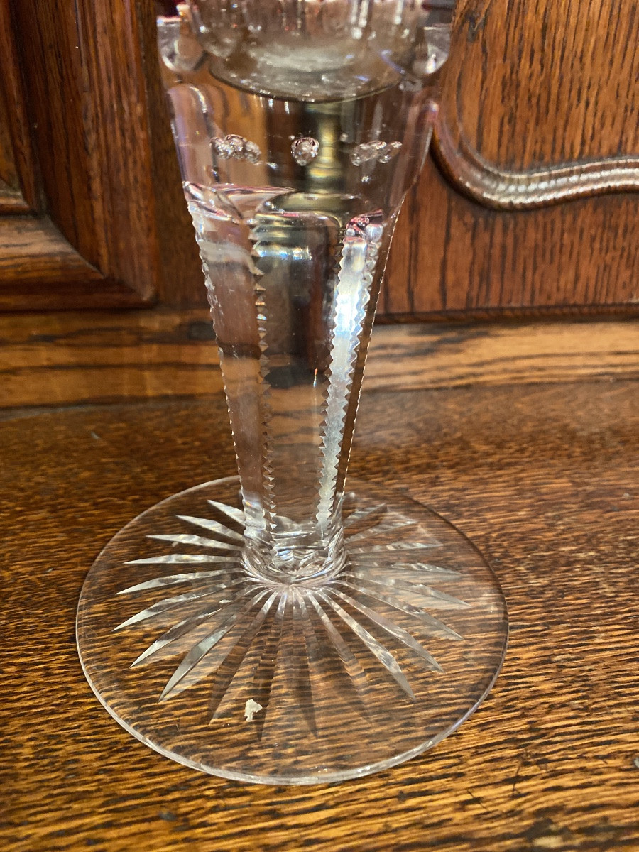 Val Saint Lambert Large Glass Or Wedding Vase -photo-3