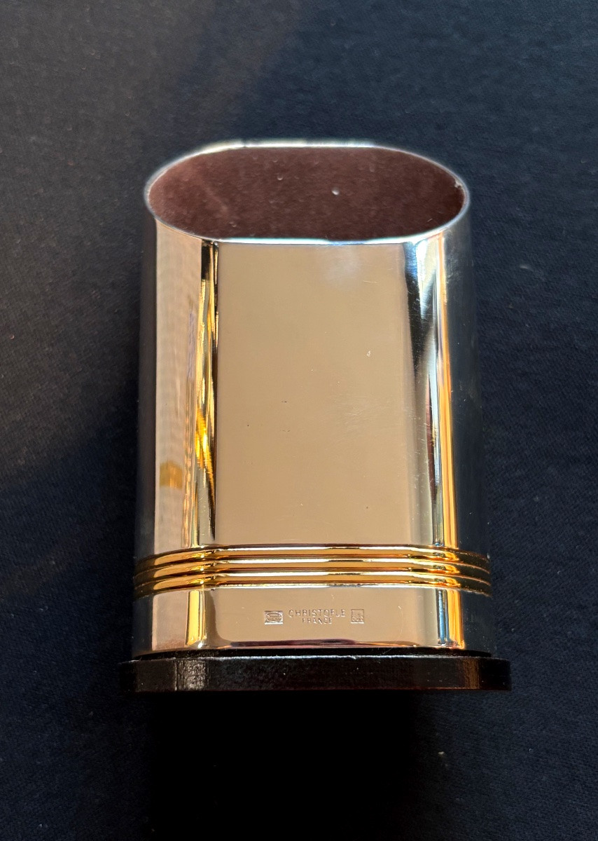 Christofle President Silver-plated Metal Pencil Holder -photo-2