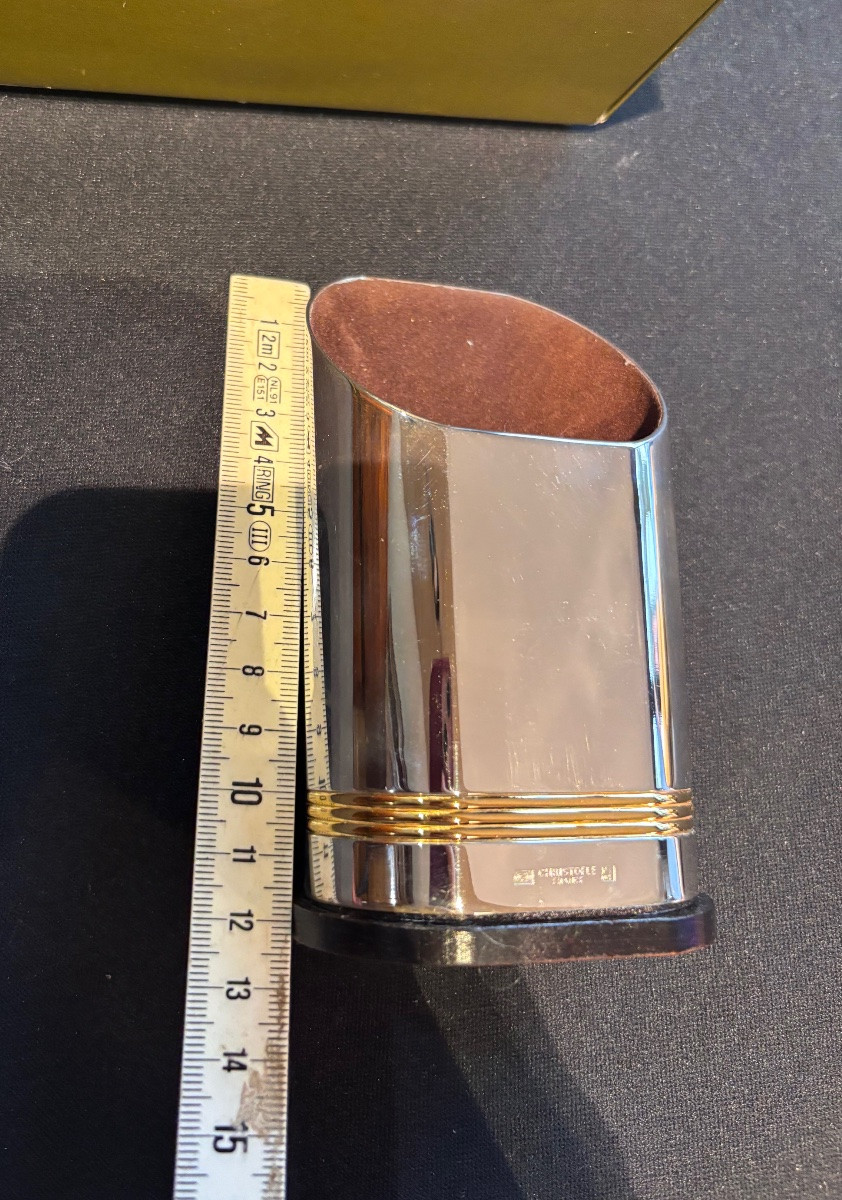 Christofle President Silver-plated Metal Pencil Holder -photo-4