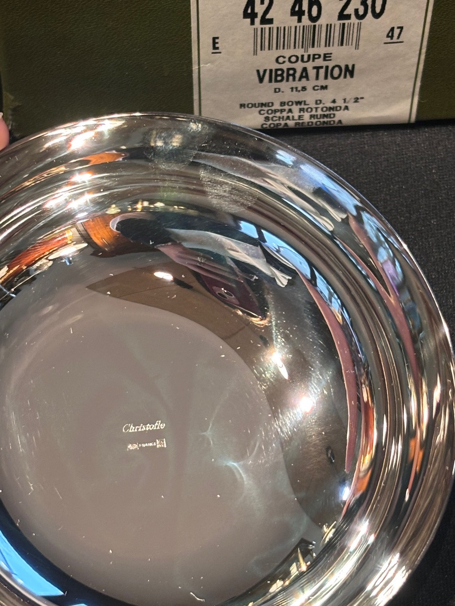 Coupe Christofle modèle Vibration D11,5cm-photo-2