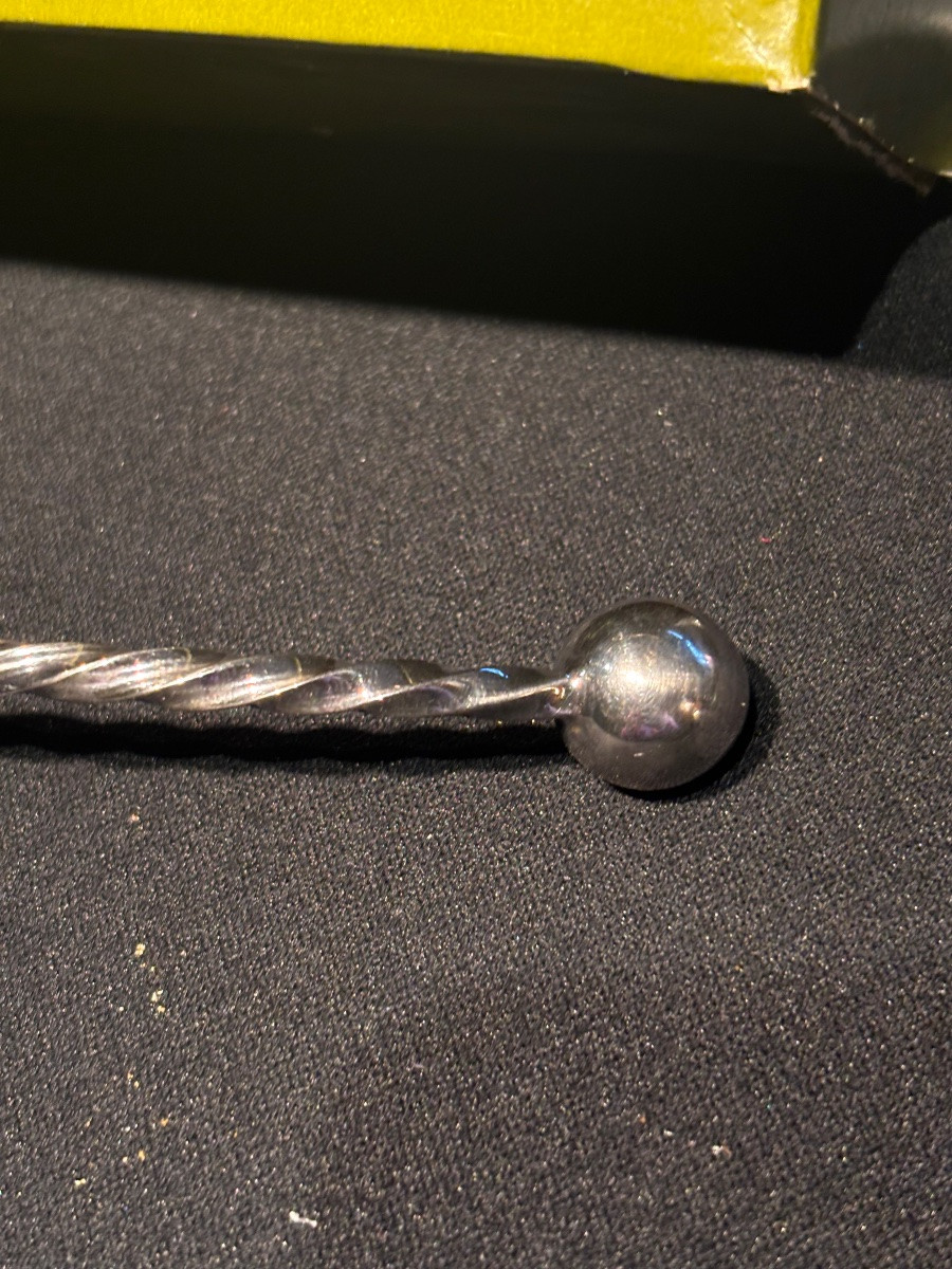 Louche à punch en métal argenté Christofle -photo-3