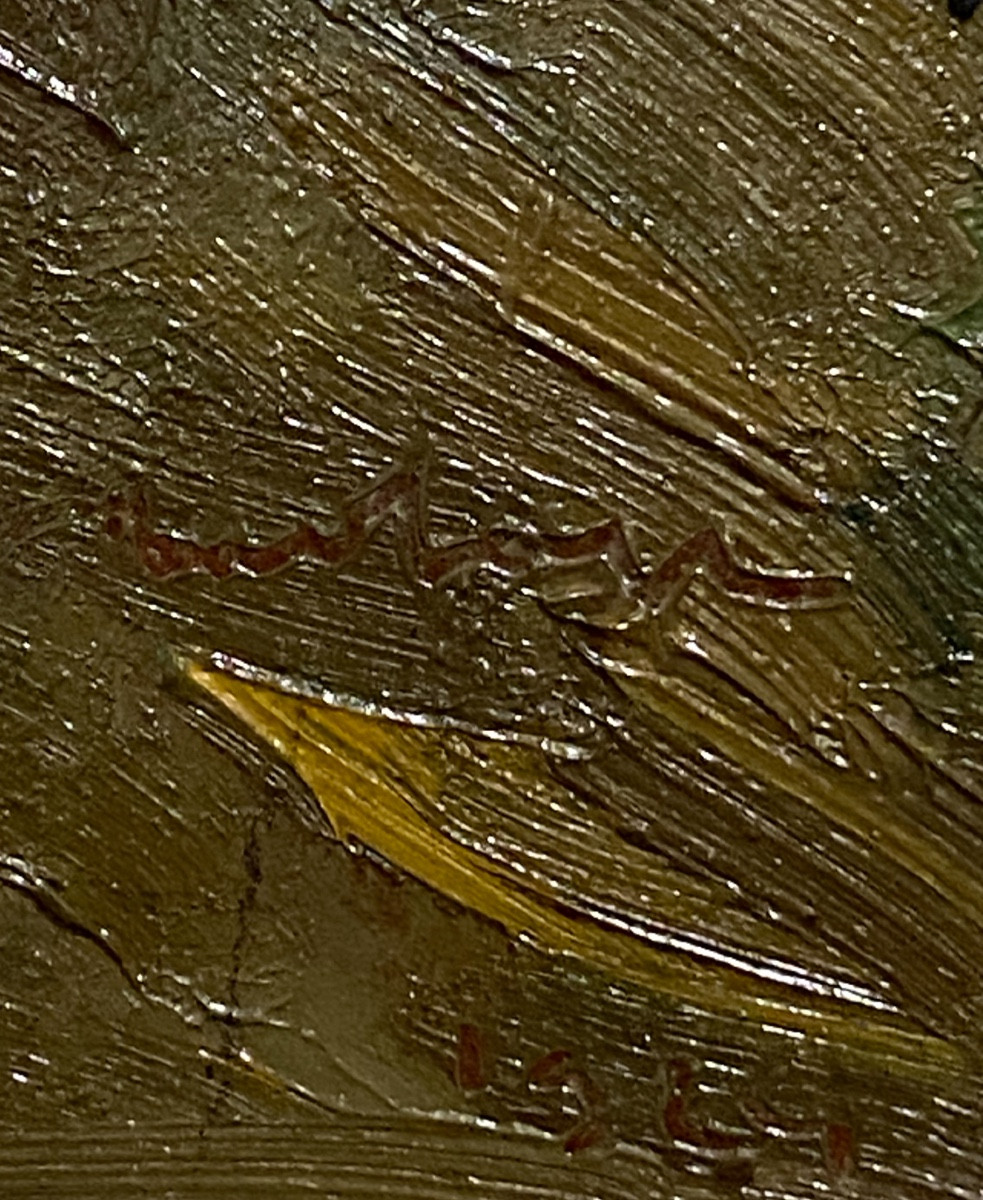 Nico Klopp, Luxembourgish Painter, Oil Painting On Cardboard -photo-3