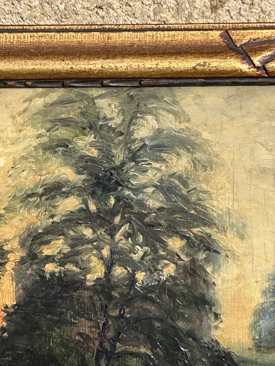 Van Houdt, Oil On Landscape Panel -photo-2