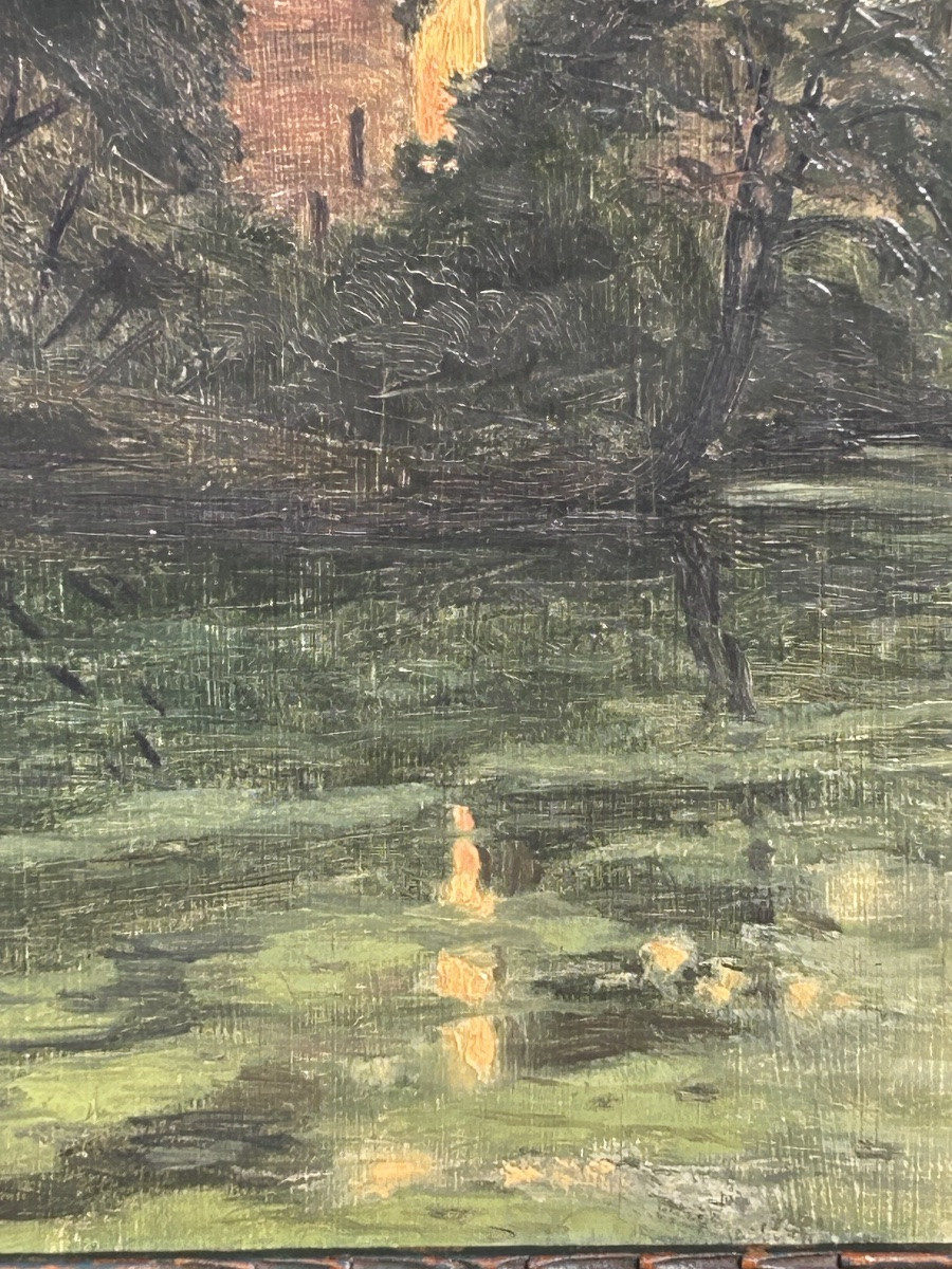 Van Houdt, Oil On Landscape Panel -photo-6