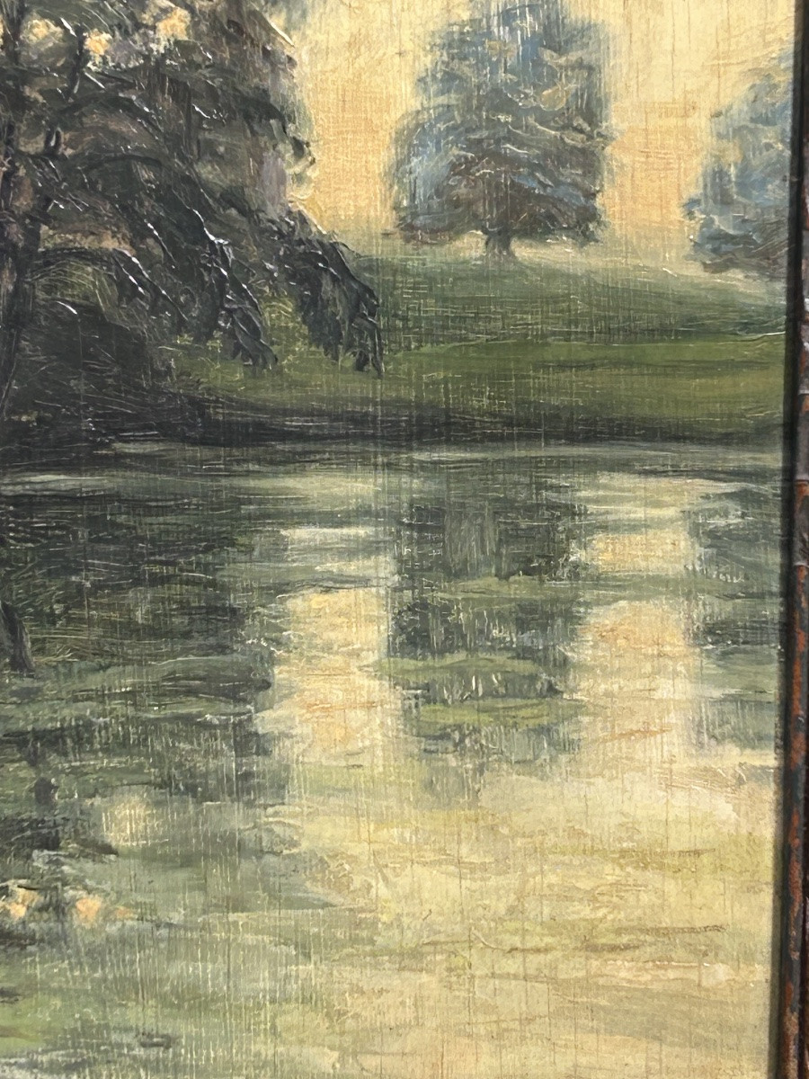 Van Houdt, Oil On Landscape Panel -photo-7