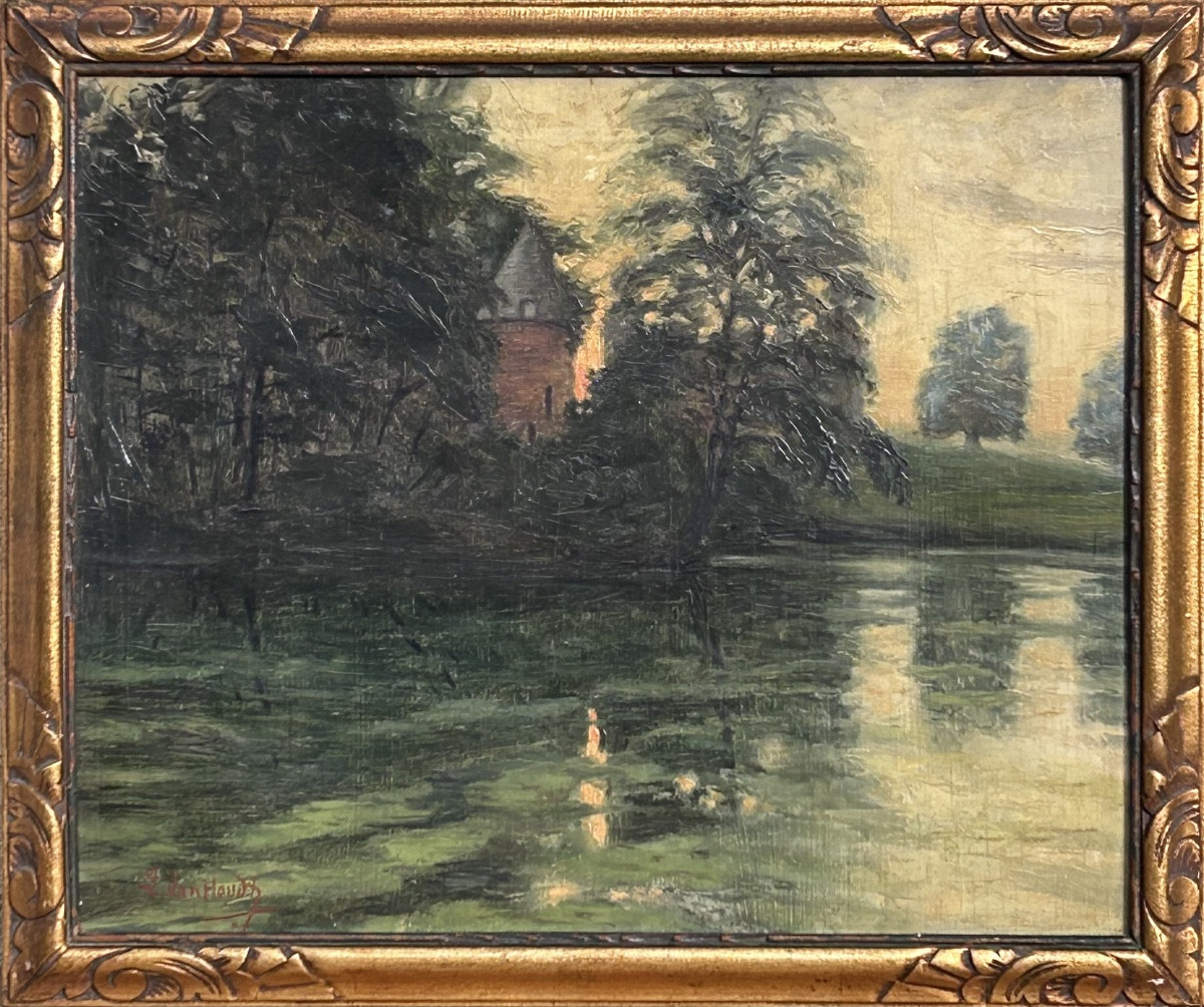 Van Houdt, Oil On Landscape Panel 