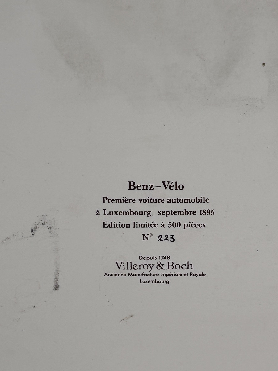 Villeroy & Boch Luxembourg, plaque en faïence de la première voiture -photo-7