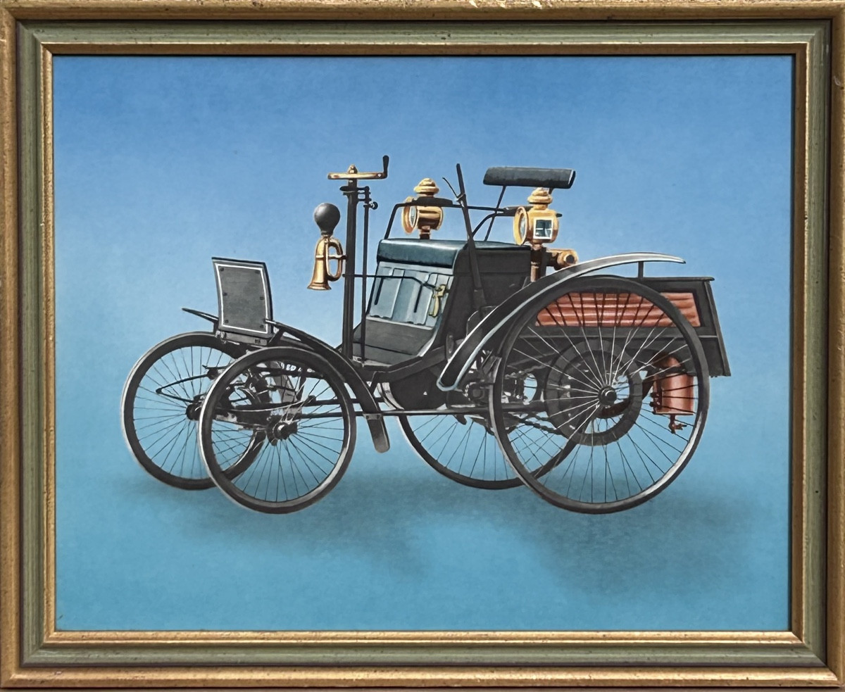 Villeroy & Boch Luxembourg, plaque en faïence de la première voiture 