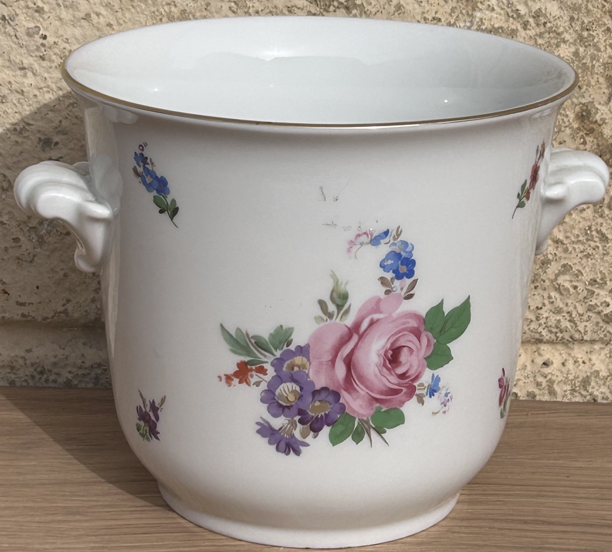 Hutschenreuther, cache pot en porcelaine fine 