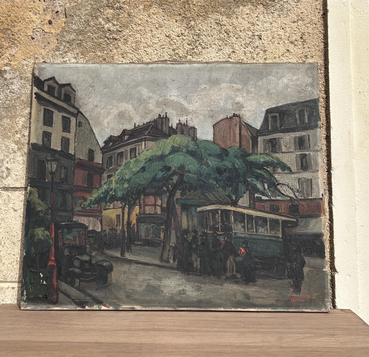 A. Prevost, tableau huile sur toile -photo-2