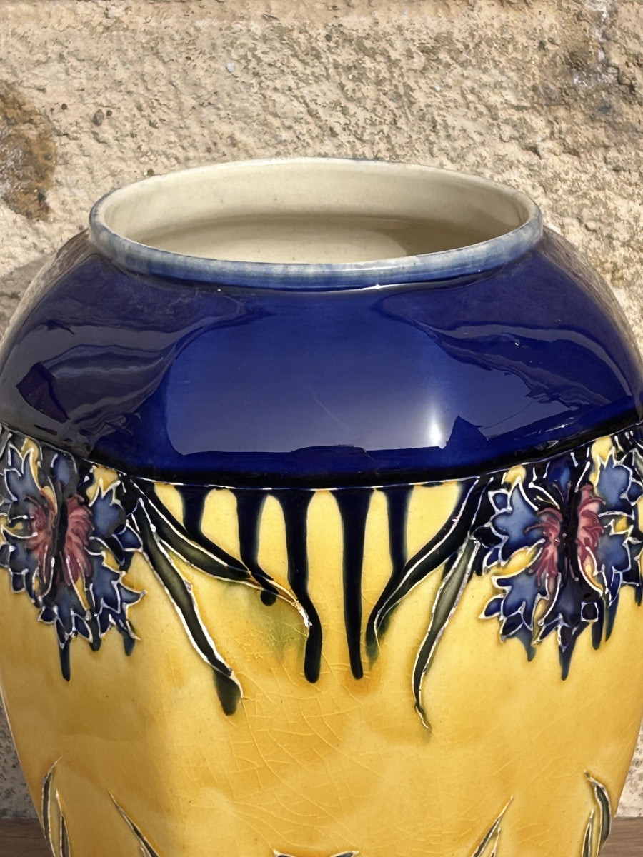 Pair Of Art Nouveau Majolica Vases -photo-2