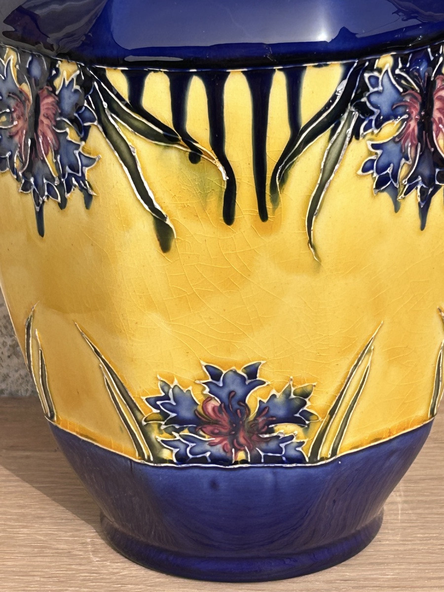 Pair Of Art Nouveau Majolica Vases -photo-3