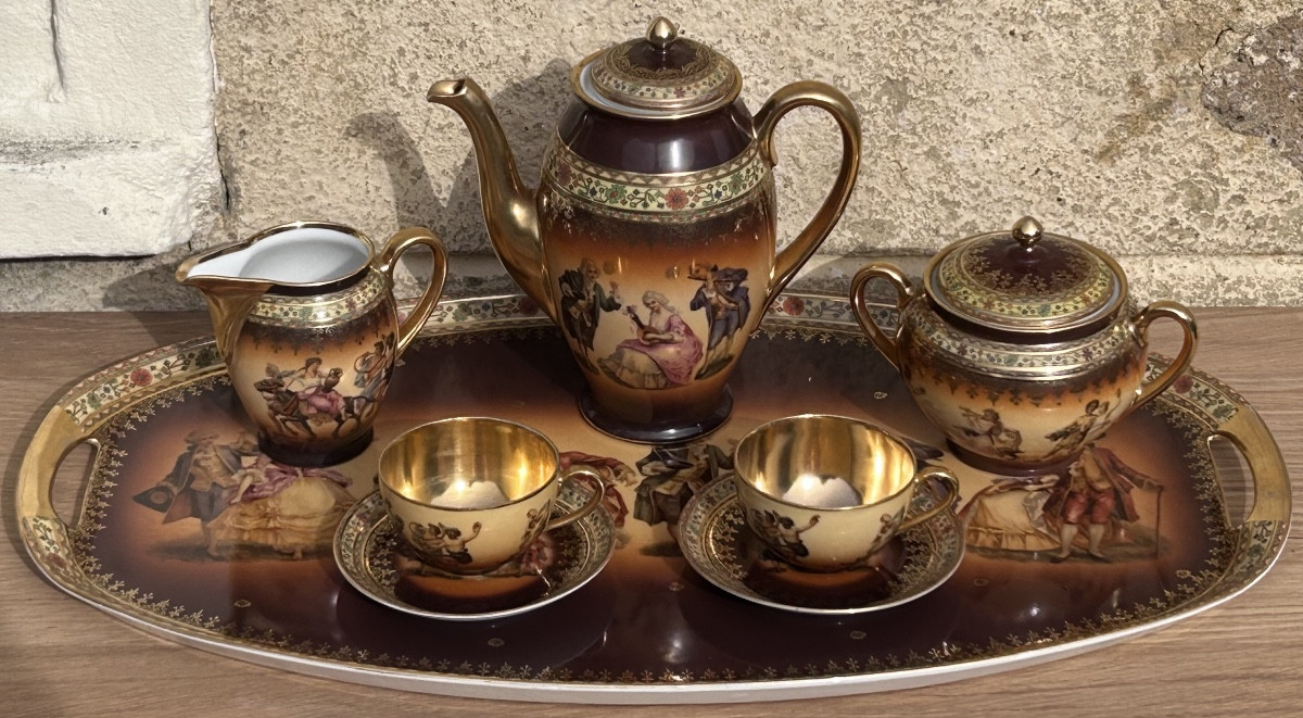 Tête à tête en porcelaine de Carlsbad 