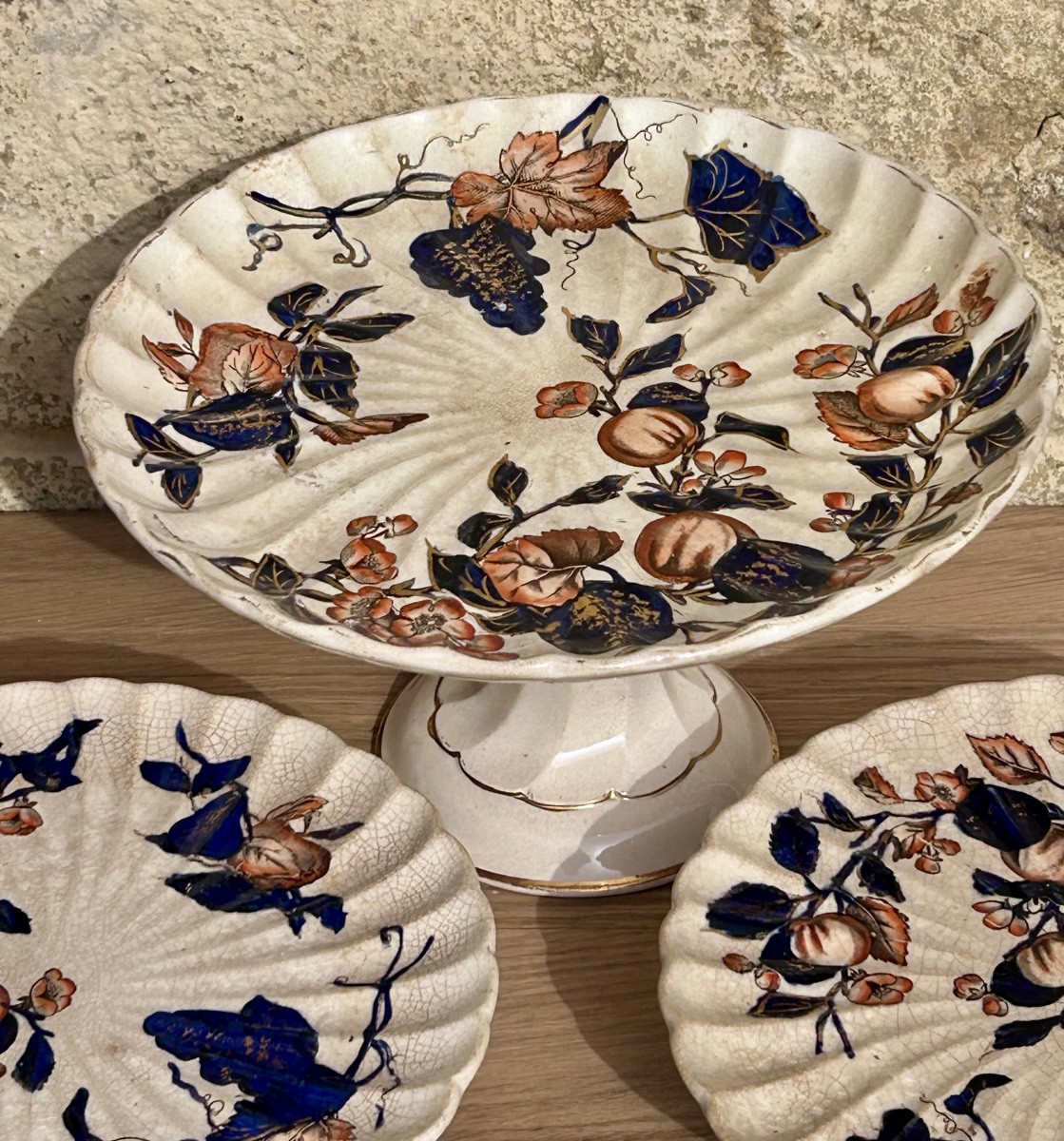 Set Of 5 Earthenware Display Plates -photo-2