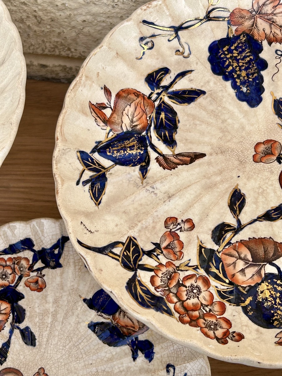 Set Of 5 Earthenware Display Plates -photo-4