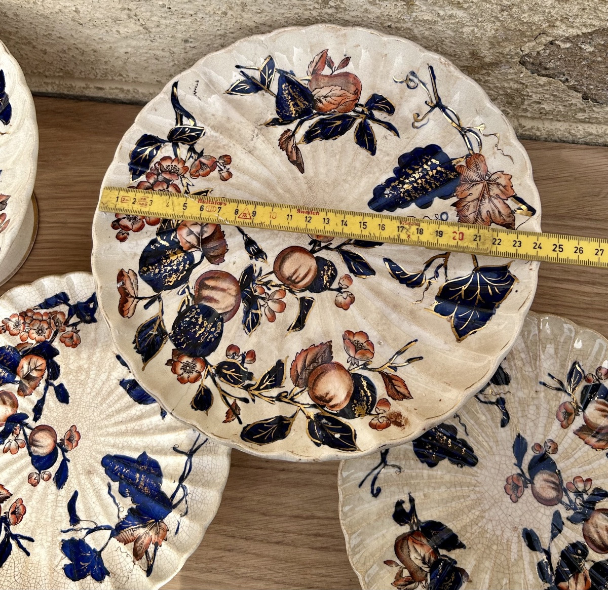 Set Of 5 Earthenware Display Plates -photo-7