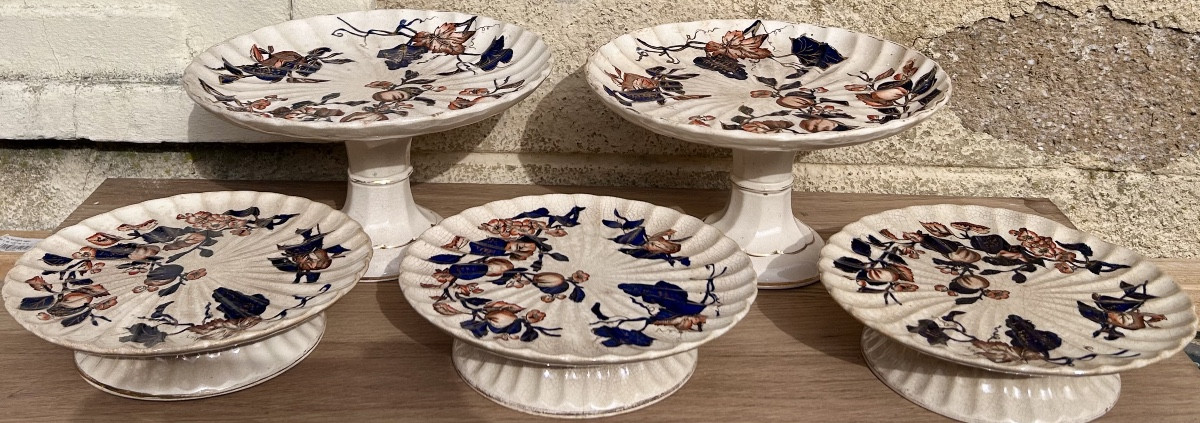 Set Of 5 Earthenware Display Plates 
