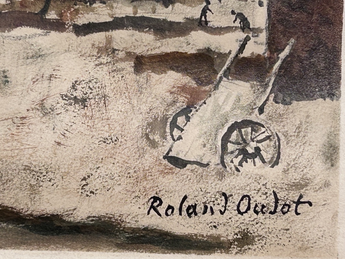 Roland Oudot, technique mixte sur papier-photo-3