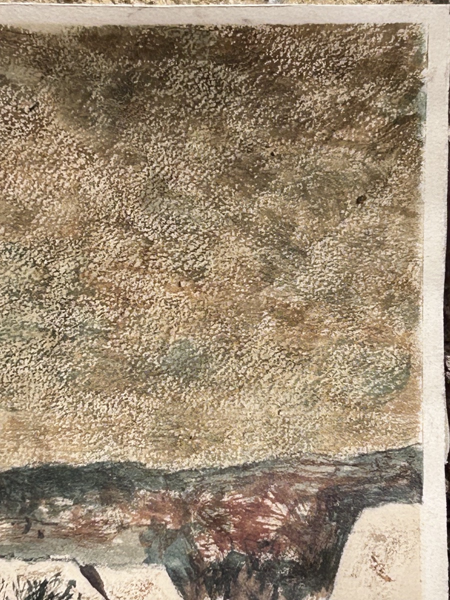 Roland Oudot, technique mixte sur papier-photo-4